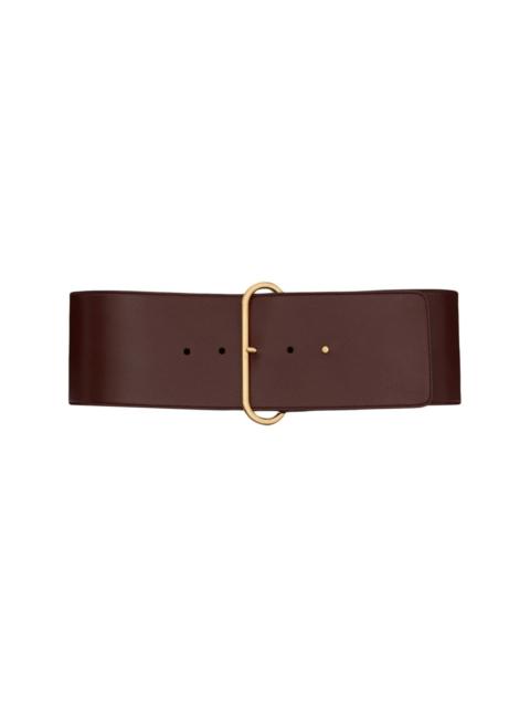 lacquered leather belt