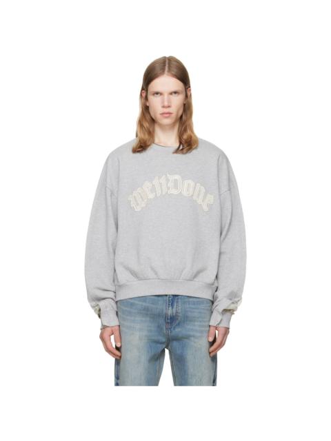 We11done Gray Inside-Out Sweatshirt