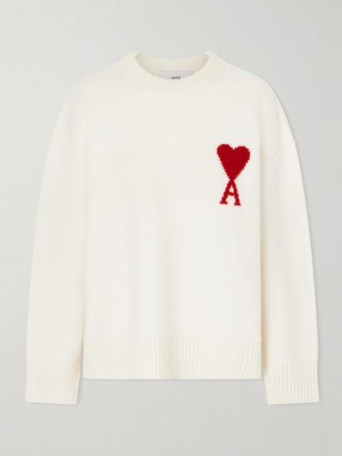 AMI Paris Adc Intarsia Wool Sweater
