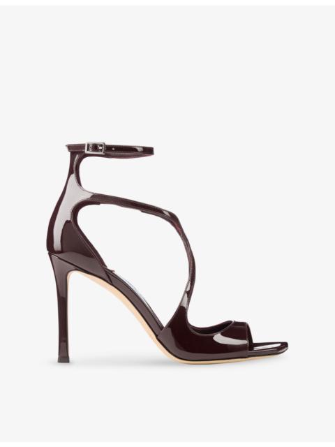 JIMMY CHOO Azia 95 Patent Leather Sandals