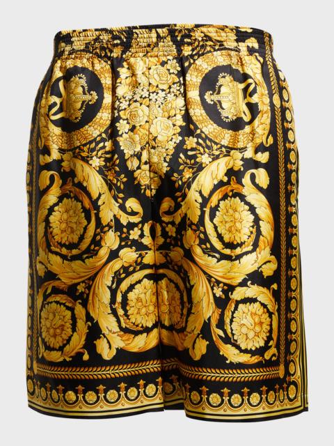 VERSACE Men's Silk Barocco Shorts