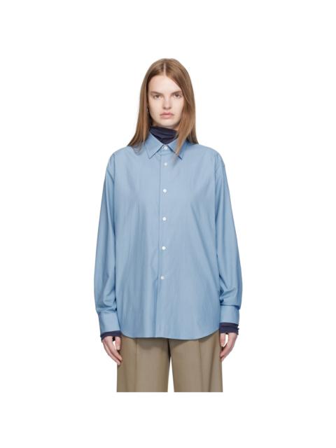 AURALEE Blue Washed Finx Twill Shirt