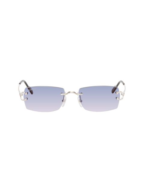 Cartier Silver Classic C Motif Sunglasses