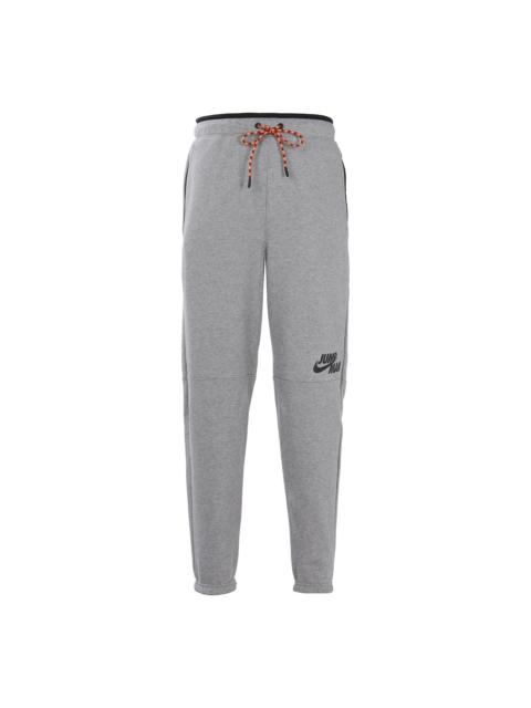 Men's Nike Solid Color Logo Lacing Casual Sports Pants/Trousers/Joggers Gray DJ0261-091