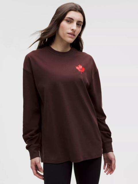 lululemon Team Canada Women's Heavyweight Cotton Long Sleeve COC Logo *Graphic