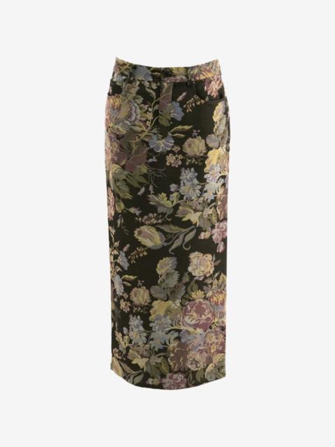 Ralph Lauren floral-print tapestry maxi skirt