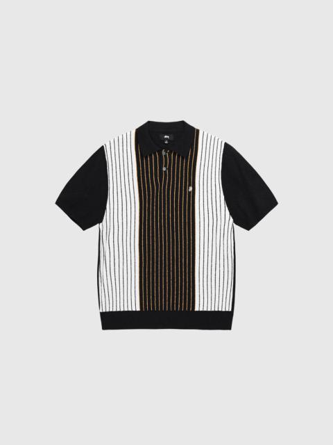 TEXTURED S/S POLO SWEATER