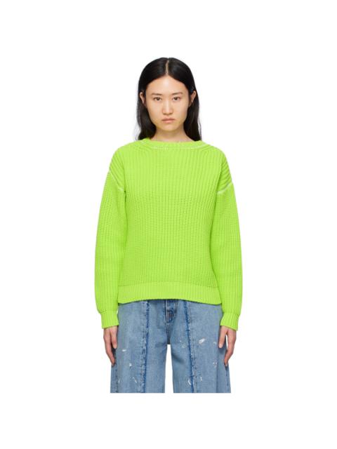 MM6 Maison Margiela Green Airy Sweater