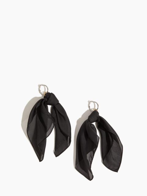 sacai Scarf Earrings in Black