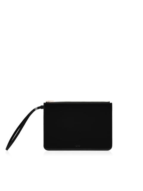 TOM FORD PATENT LEATHER BLADE ZIPPED WRISTLET POUCH
