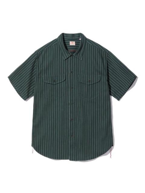 SUGAR CANE SC38699 Coke Stripe S/S Work Shirt Green