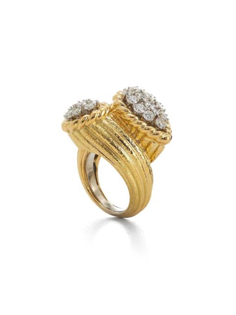 Diamond Cluster Lasso Crossover Ring