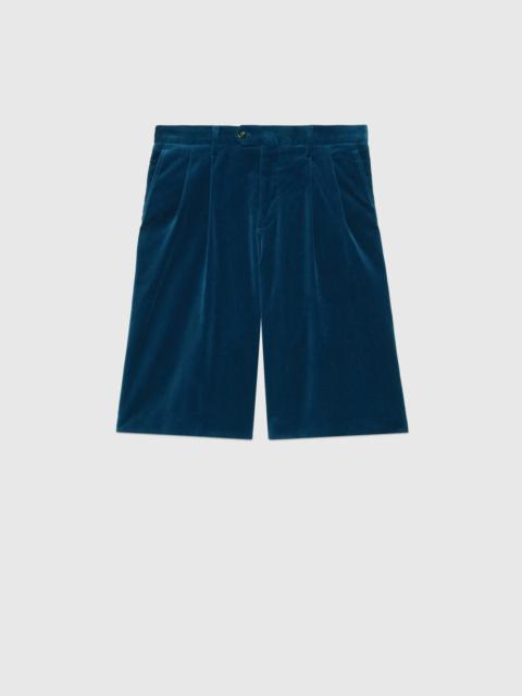 GUCCI Stretch velvet shorts