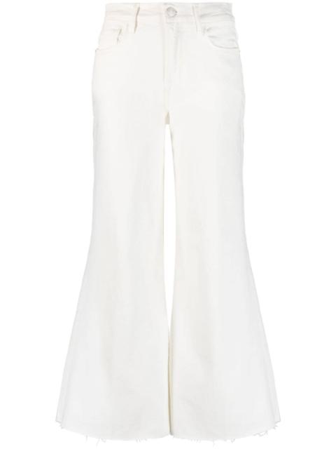 FRAME flared cropped cotton jeans