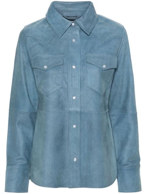 STAND STUDIO Western leather shirt
