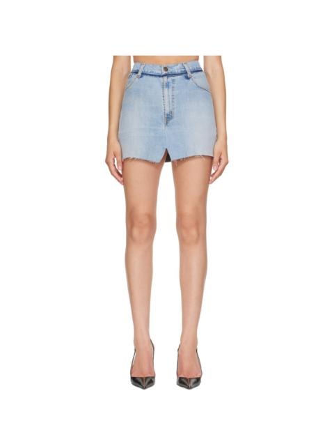 VETEMENTS Blue Reworked Denim Miniskirt