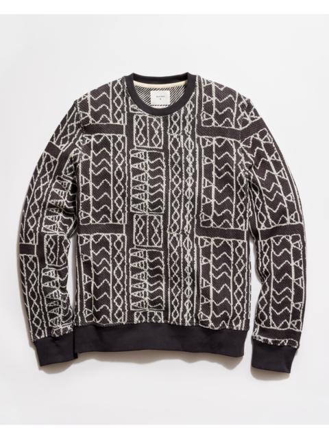 Billy Reid Numajiri Geo Stitch Jacquard Sweatshirt