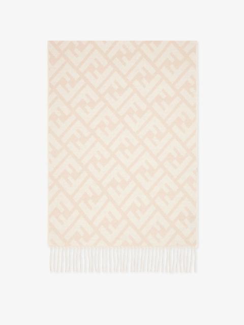 FENDI Pale pink cashmere scarf