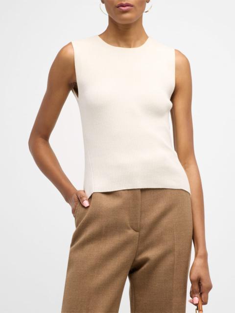 DEREK LAM 10 CROSBY Ariana Ribbed Muscle Sweater Tank