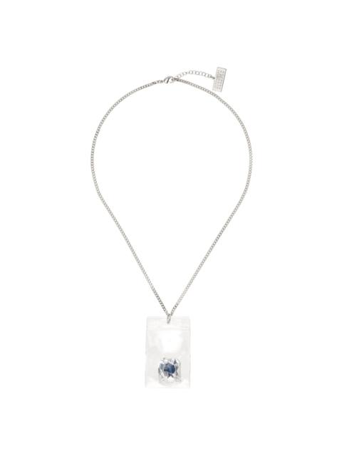 Silver Stone In Plastic Bag Necklace