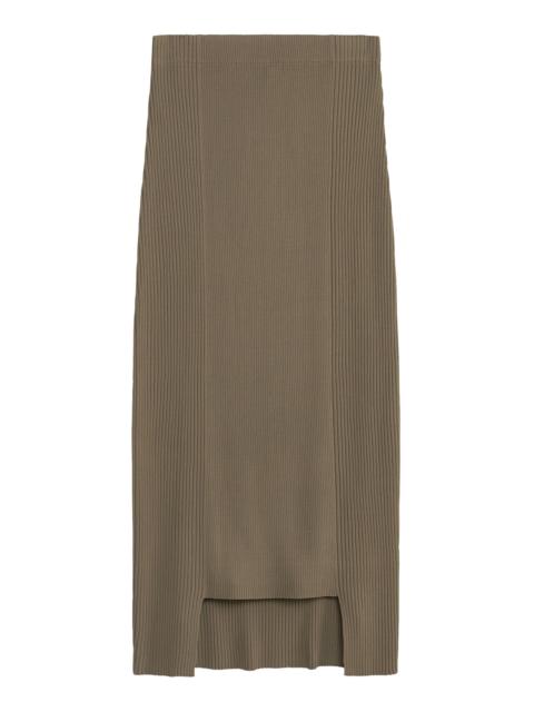Asymetrical Maxi Skirt brown