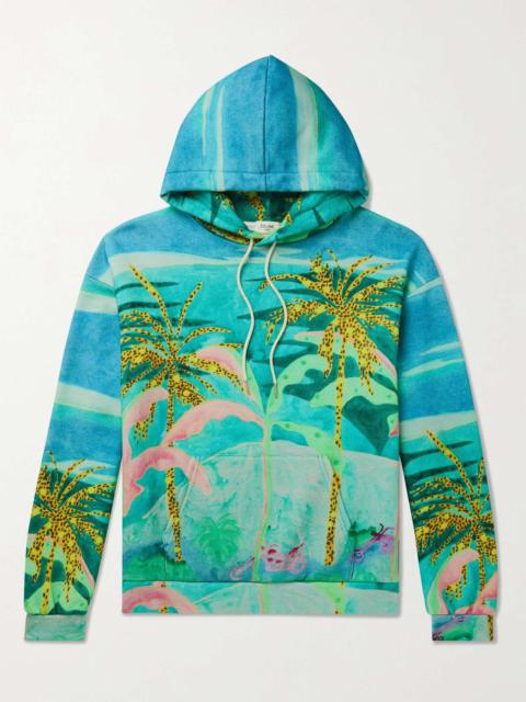 CELINE + Tyson Reeder Printed Loopback Cotton-Jersey Hoodie