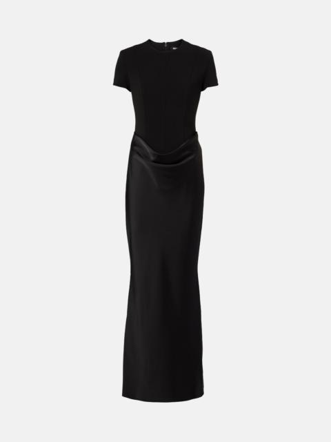 ROTATE Draped satin gown