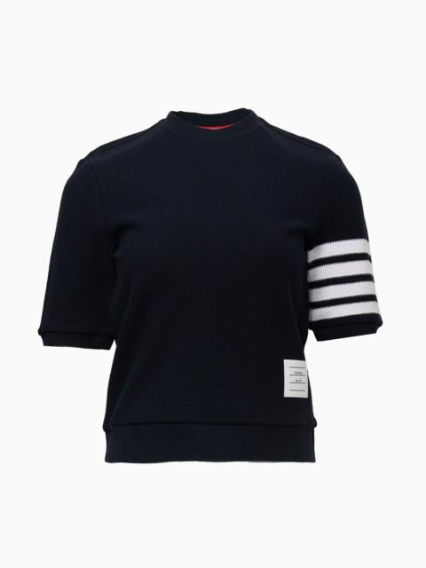 Thom Browne Rib Cuff Tee Textured Pique