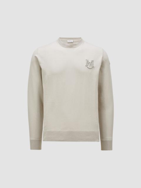 Moncler Embroidered Monogram Cotton Sweater
