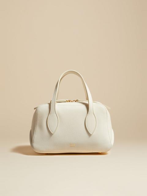 KHAITE The Small Maeve Crossbody Bag in Off-White Pebbled Leather