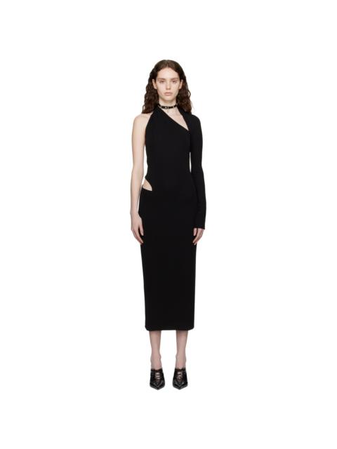 VERSACE Black Cutout Midi Dress