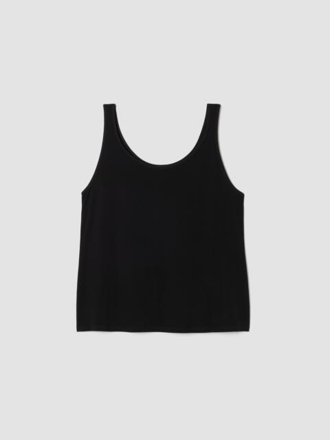 EILEEN FISHER Stretch Silk Jersey Scoop Neck Tank