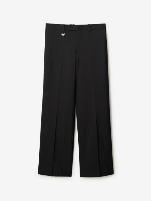 Wool Silk Tailored Trousers