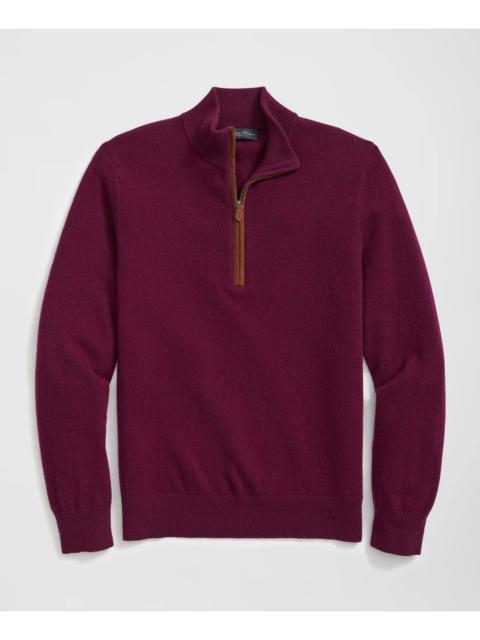 Brooks Brothers 3-Ply Cashmere Quarter-Zip Sweater