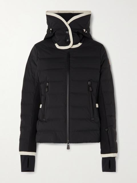 Moncler Grenoble Lamoura Hooded Grosgrain-trimmed Quilted Down Ski Jacket