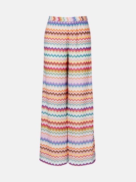 Missoni Zig Zag lamé palazzo pants