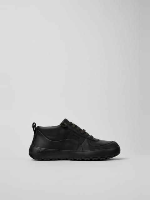 CAMPER Peu Serra Black Leather and Nubuck Ankle Boots for Women.