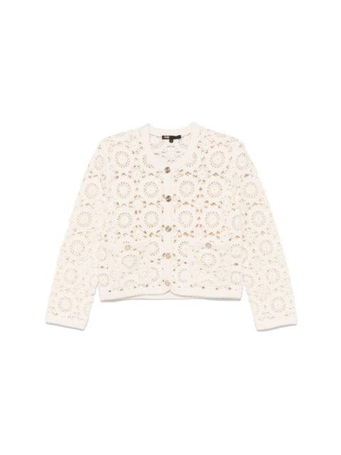 maje floral-motif cardigan