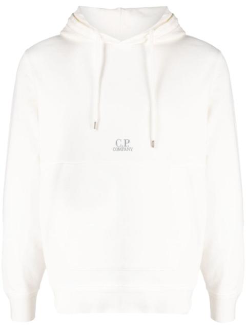 logo-embroidered cotton hoodie