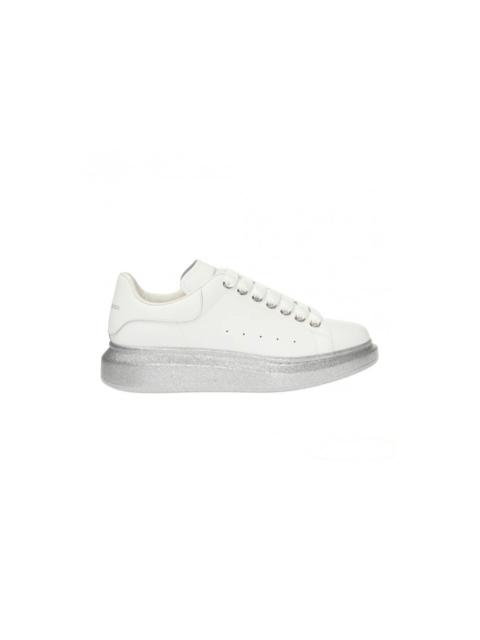 Alexander McQueen Alexander McQueen Oversized White Silver Glitter Sole (Women's)