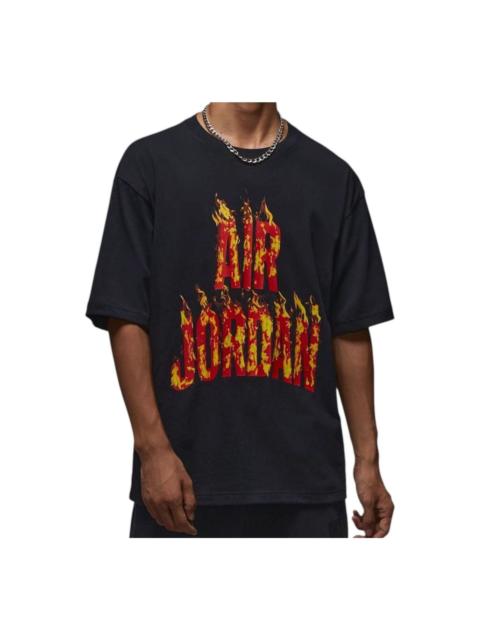 Jordan Air Jordan Flames T-Shirt 'Black' IQ6957-010