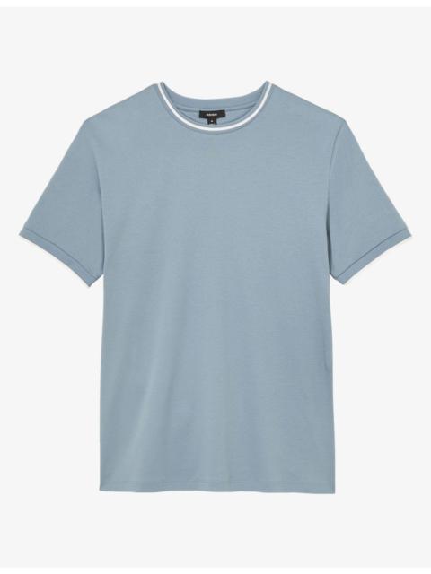 REISS Ainsley Contrast-Tipping Short-Sleeve Cotton T-Shirt