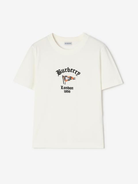 Burberry Check Flag Cotton T-shirt