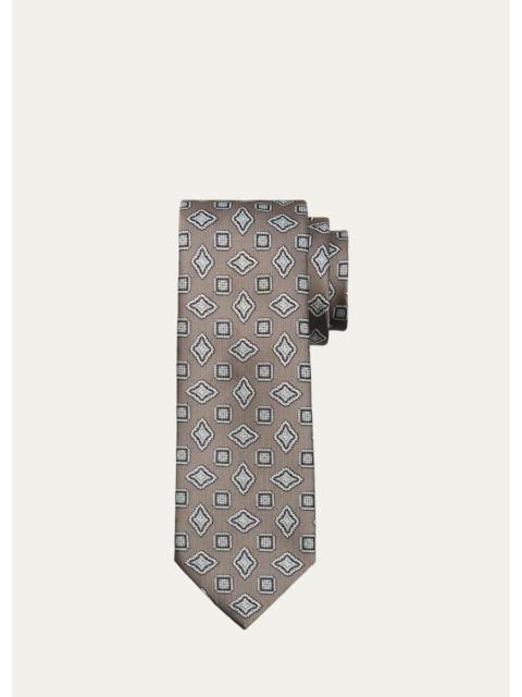 Brioni Men's Medallion Silk Tie