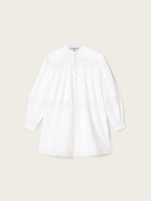 ALLSAINTS TALISA LINEN BLEND LACE MINI DRESS
