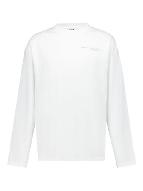 CASABLANCA orchid-print long-sleeved T-shirt