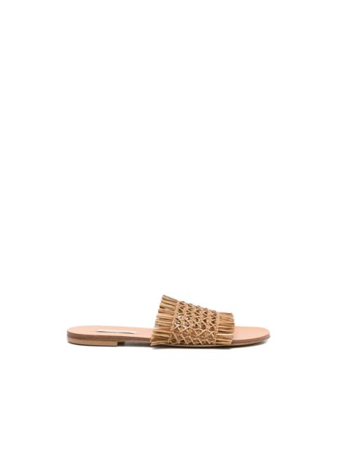 CASADEI woven-leather flat sandals