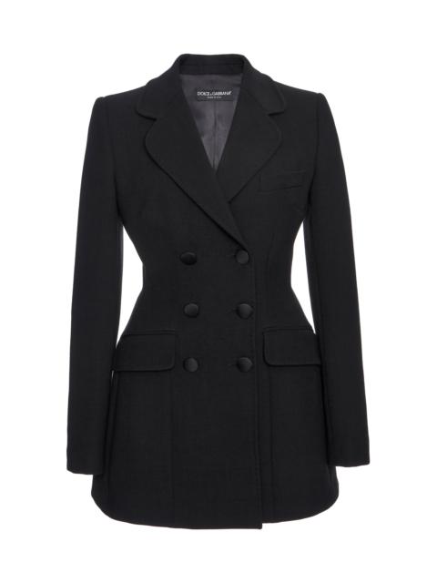 Dolce & Gabbana Double-Breasted Cady Blazer black
