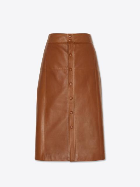 long skirt in lambskin