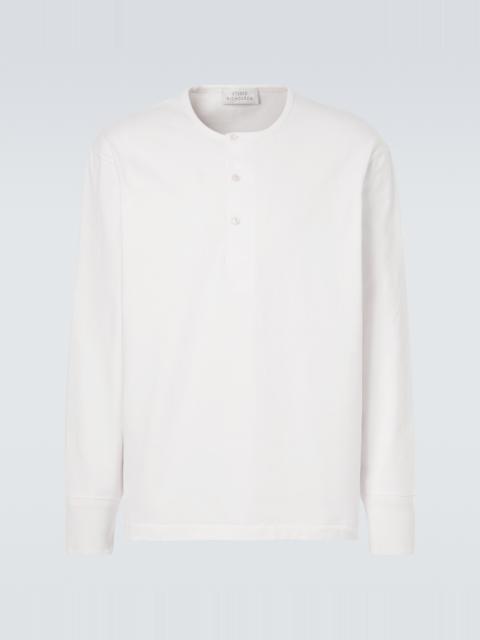 Studio Nicholson Kuyto cotton jersey Henley shirt